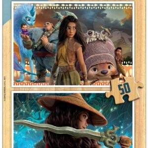 Dřevěné puzzle Raya and the Last Dragon Educa 2 x 50 dílů od 5 let