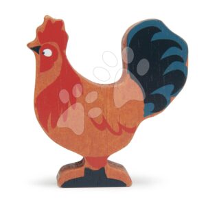 Dřevěný kohout Rooster Tender Leaf Toys