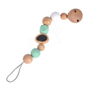Dřevěný řetízek na dudlík Bio 100% Natur Baby Pure Dummy Chain Eichhorn s korálky 19 cm od 0 měsíců