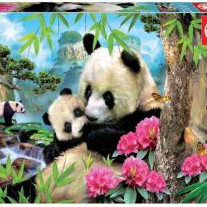 Educa puzzle Morning panda 1000 dílků a fix lepidlo 17995