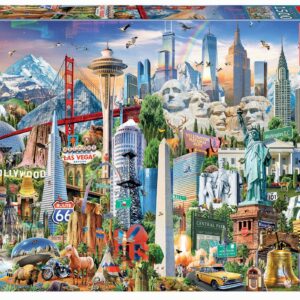 Educa puzzle Symbols from North America 1500 dílků a fix lepidlo 17670