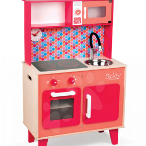 Janod dřevéná kuchyňka Spicy Cooker 06573 červená