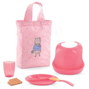 Jídelní sada s táckou a podbradníkem Meal Set Mon Grand Poupon Corolle s doplňky pro 36-42 cm panenku od 24 měs