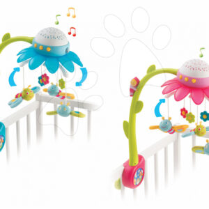 Kolotoč nad postýlku s motýlky Flower Cotoons Smoby 110110 růžový/modrý