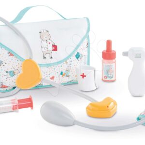 Lékařská taštička Large Coral Doctor Set Mon Grand Poupon Corolle se zvukem pro panenku 36–42 cm od 24 měsíců