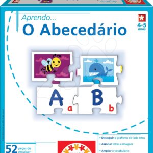 Naučná hra Učíme se Abecedu Educa 52 dílků – Velká a malá písmenka od 4-5 let