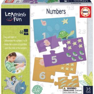 Naučná hra pro nejmenší Numbers Educa Učíme se čísla od 1–10 s obrázky 40 dílů