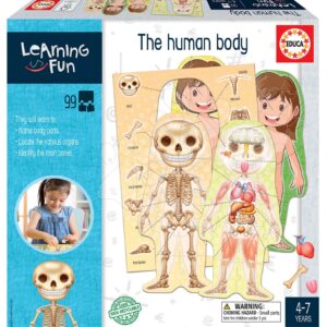 Naučná hra pro nejmenší The Human Body Educa Učíme se anatomii lidského těla s obrázky 99 dílů od 4 let