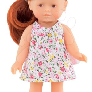 Panenka Mini Corolline Rosy Les Trendies Corolle s hnědýma očima a žluté kytičky na šatech 20 cm od 3 let