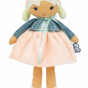 Panenka pro miminka Chloe K Doll Tendresse Kaloo 32 cm v riflovém kabátku z jemného textilu v dárkovém balení od 0 měsíců