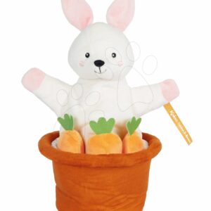 Plyšový zajíček loutkové divadlo Robin Rabbit Kachoo Kaloo překvapení v květináči 25 cm pro nejmenší od 0 měsíců