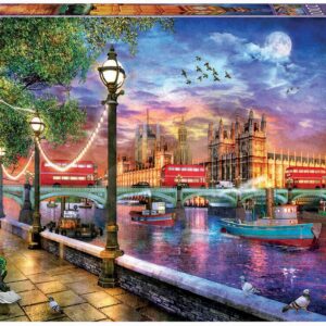 Puzzle London at Sunset Dominic Davison Educa 2000 dílků a Fix lepidlo od 11 let
