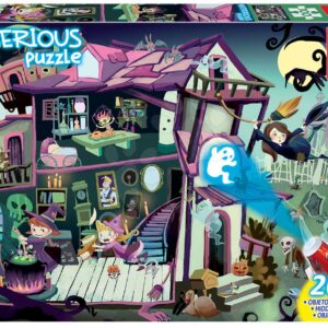 Puzzle Mysterious Ghost House Educa 100 dílků – světélkující strašidla při lampě od 6 let