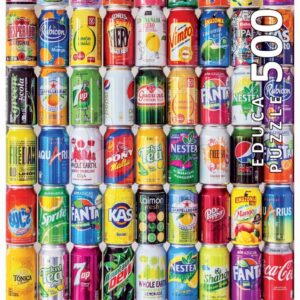Puzzle Soft Cans Educa 500 dílků a Fix lepidlo od 11 let