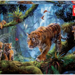 Puzzle Tigers in the tree Educa 1000 dílků+FIX puzzle lepidlo od 11 let