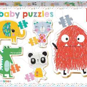 Puzzle pro nejmenší Baby 5 Educa – Zvířátka Baby lemon Ribbon od 24 měsíců