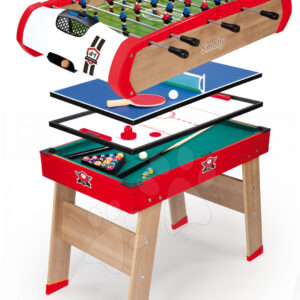 Smoby dřevěný fotbalový stůl Powerplay 4v1 640001
