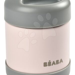 Termoska se širokým otvorem Beaba Nerezová termoska na porci 300 ml Růžová z kvalitní nerezové oceli