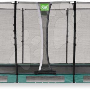 Trampolína s ochrannou sítí Allure Classic ground Exit Toys přízemní 244*427 cm zelená