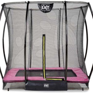 Trampolína s ochrannou sítí Silhouette Ground Pink Exit Toys přízemní 153*214 cm růžová