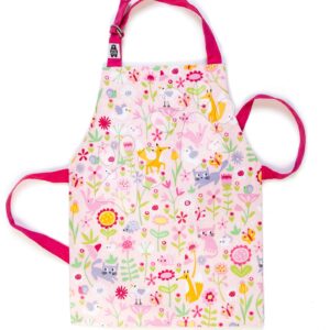 Zástěra pro děti květinová zahrada Flora's Garden Apron ThreadBear s ochrannou vrstvou od 3–6 let