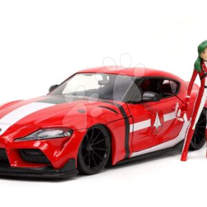 Autíčko Robotech ´20 Toyota Supra Jada kovové s otevíracími částmi a figurkou Miriya Sterling délka 20 cm 1:24