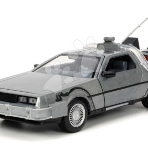 Autíčko Time Machine Back to the Future 1 Jada kovové s otevíracími dveřmi a LED světlem délka 23 cm 1:24