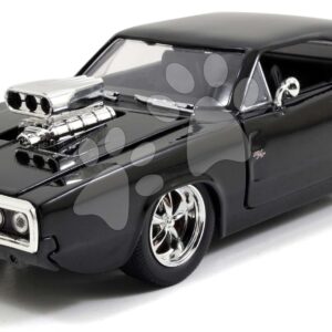 Autíčko na dálkové ovládání RC Dodge Charger 1970 Fast & Furious Jada černá délka 18 cm 1:24