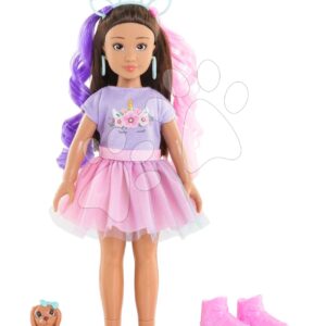 Bábika Luna Unicorn Set Girls Corolle s dlouhými hnědými vlasy 28 cm 4 doplňky od 4 let