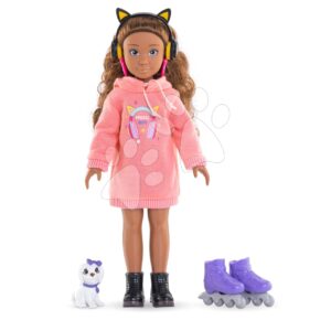 Bábika Melody Music & Fashion Set Girls Corolle s dlouhými hnědými vlasy 28 cm 4 doplňky od 4 let