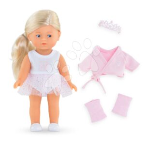 Bábika Rosy Ballerina Set Mini Corolline Corolle blond vlasy a modré oči 20 cm 3 doplňky