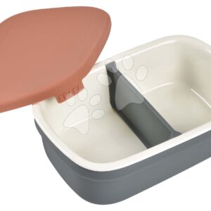 Box na svačinu Ceramic Lunch Box Beaba Minerální terakota keramika šedo-oranžová