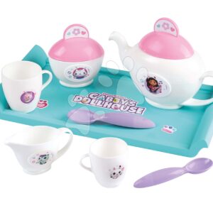 Čajová souprava na tácku Gabby Tea Set Smoby se dvěma šálky 8 doplňků