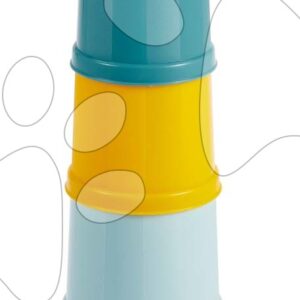 Didaktická věž BB AbricK Écoiffier 8 barevných kelímků pro nejmenší od 6 měsíců