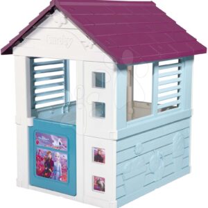 Domeček Frozen Disney Playhouse Smoby poloviční dveře a 2 okna se žaluziemi UV filtr od 2 let