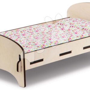 Dřevěná postýlka Wooden Bed Floral Corolle pro 30–36 cm panenku