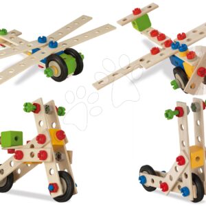Dřevěná stavebnice motorka Constructor Sccoter Eichhorn 4 modely (motorka