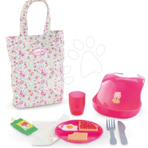 Jídelní sada s podnosem a podbradníkem Large Meal Set Corolle pro panenky 36–42 cm 11 doplňků od 24 měs