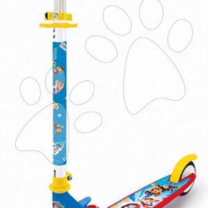 Koloběžka dvoukolová Paw Patrol 3 Wheels Foldable Scooter Smoby skládací s brzdou výškově nastavitelná max. 83 cm od 5 let