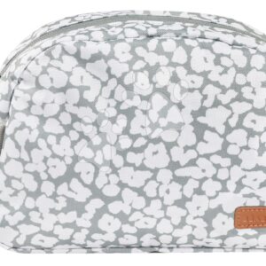 Kosmetická taštička Toiletry Pouch Beaba Cherry Blossom se zipem v šedé barvě a s motivem