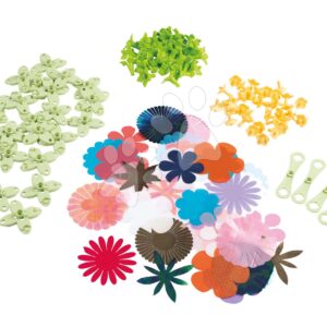 Květinové lupínky jako náhrady k ozdobnému květinářství Crea Deco Flowers Refill Smoby 98 doplňků pro výrobu 16 květin od 5 let