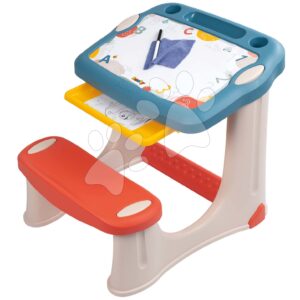 Lavice na kreslení Magical Desk Smoby Kresli a smaž se 4 odkládacími prostory a 12 doplňky od 24 měsíců