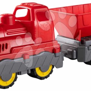 Nákladný vlak Mini Train With Wagon Power Worker BIG s vyklápěcím vozem délka 45 cm červený od 24 měsíců