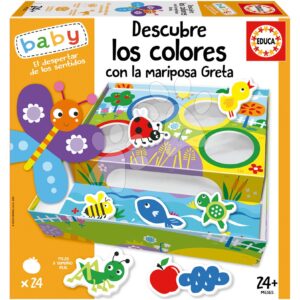 Naučná hra pro nejmenší Discover the colours with the Butterfly Greta Educa Učíme se barvy se zvířátky od 24 měsíců