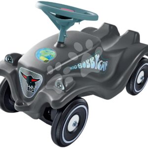 Odrážedlo auto Bobby Car Classic Eco BIG ekologické šedé s klaksonem a trendy nálepkami od 12 měsíců