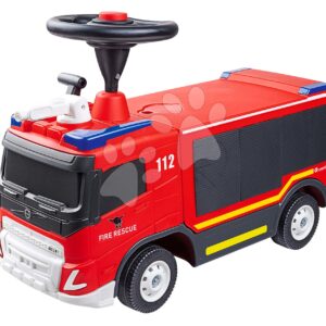 Odrážedlo hasičské auto Volvo Fire Truck BIG s reálným designem s funkční stříkačkou a odkládací složkou od 24 měsíců