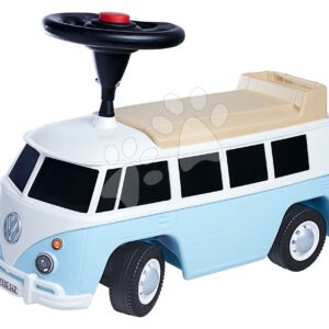 Odrážedlo minibus se zvukem Baby Volkswagen T1 Blue BIG s reálným designem a odkládací prostorem od 18 měsíců