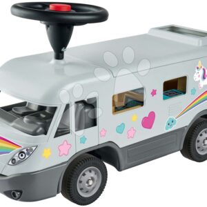 Odrážedlo obytný karavan Camper BIG s komplet výbavou pro 12 cm postavičku a protiskluzová kola a klakson od 24 měsíců