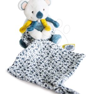 Plyšová koala k mazlení Yoca le Koala Doudou et Compagnie modrá 15 cm v dárkovém balení od 0 měsíců