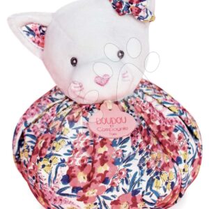 Plyšová kočička na mazlení Doudou Boule 3v1 Doudou et Compagnie růžová 25 cm od 0 měsíců